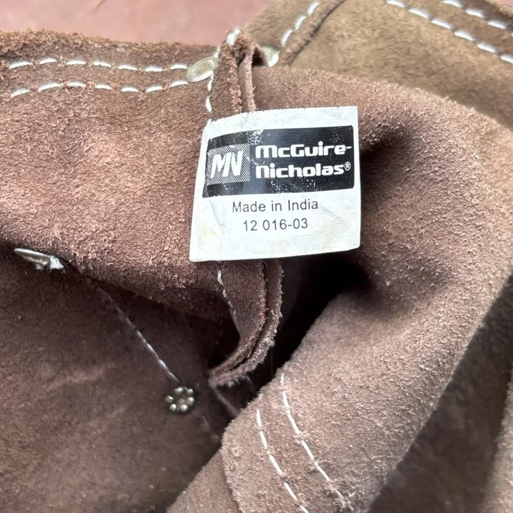 McGuire Nicholas Cowhide Tool Belt Construction Leather Apron Dual Hammer Loop